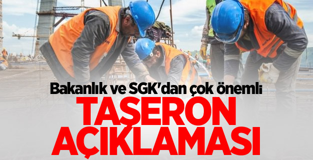 Bakanlıktan çok önemli taşeron açıklaması