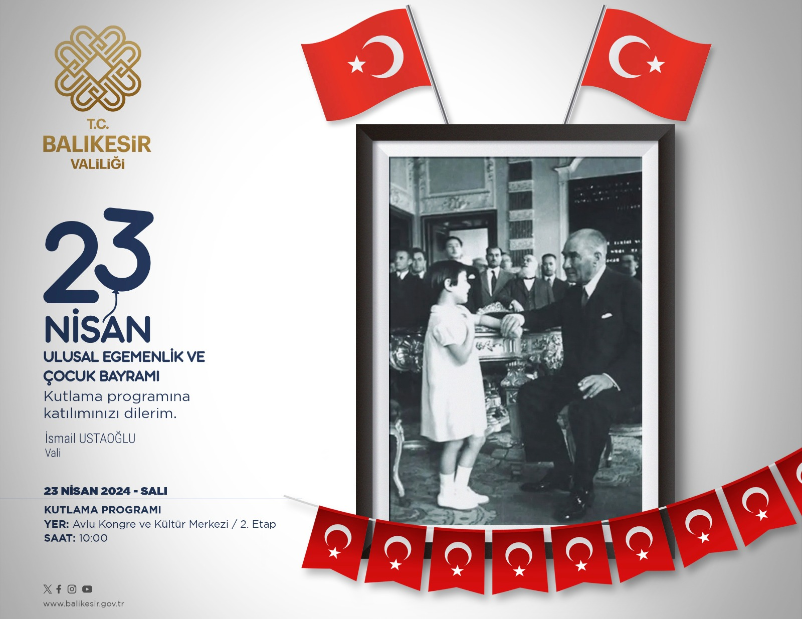 23 NİSAN ULUSAL EGEMENLİK VE ÇOCUK BAYRAMI MESAJI