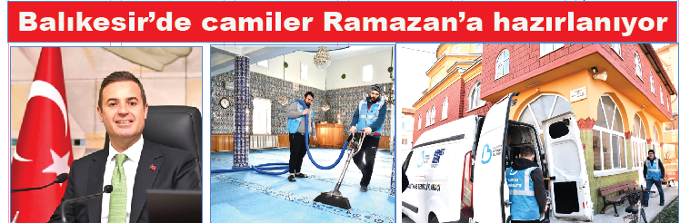 Balıkesir’de camiler Ramazan’a hazırlanıyor